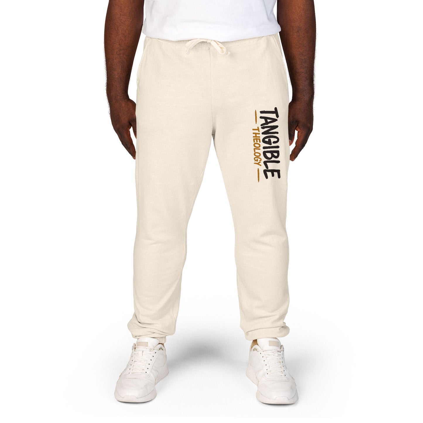 Graphic Sweatpants — "Timberlake" Vertical Logo Fleece Joggers