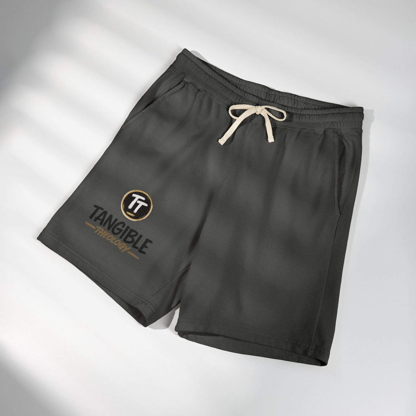 Tangible Theology Fleece Sweat Shorts — Garment-Dyed Lightweight Lounge Shorts