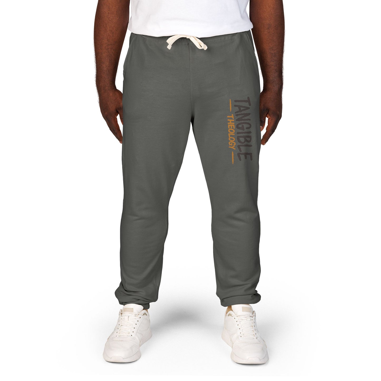 Graphic Sweatpants — "Timberlake" Vertical Logo Fleece Joggers