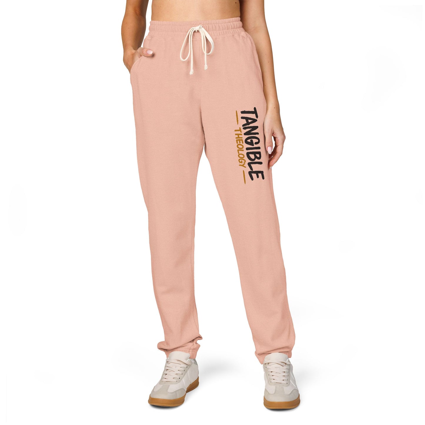 Graphic Sweatpants — "Timberlake" Vertical Logo Fleece Joggers