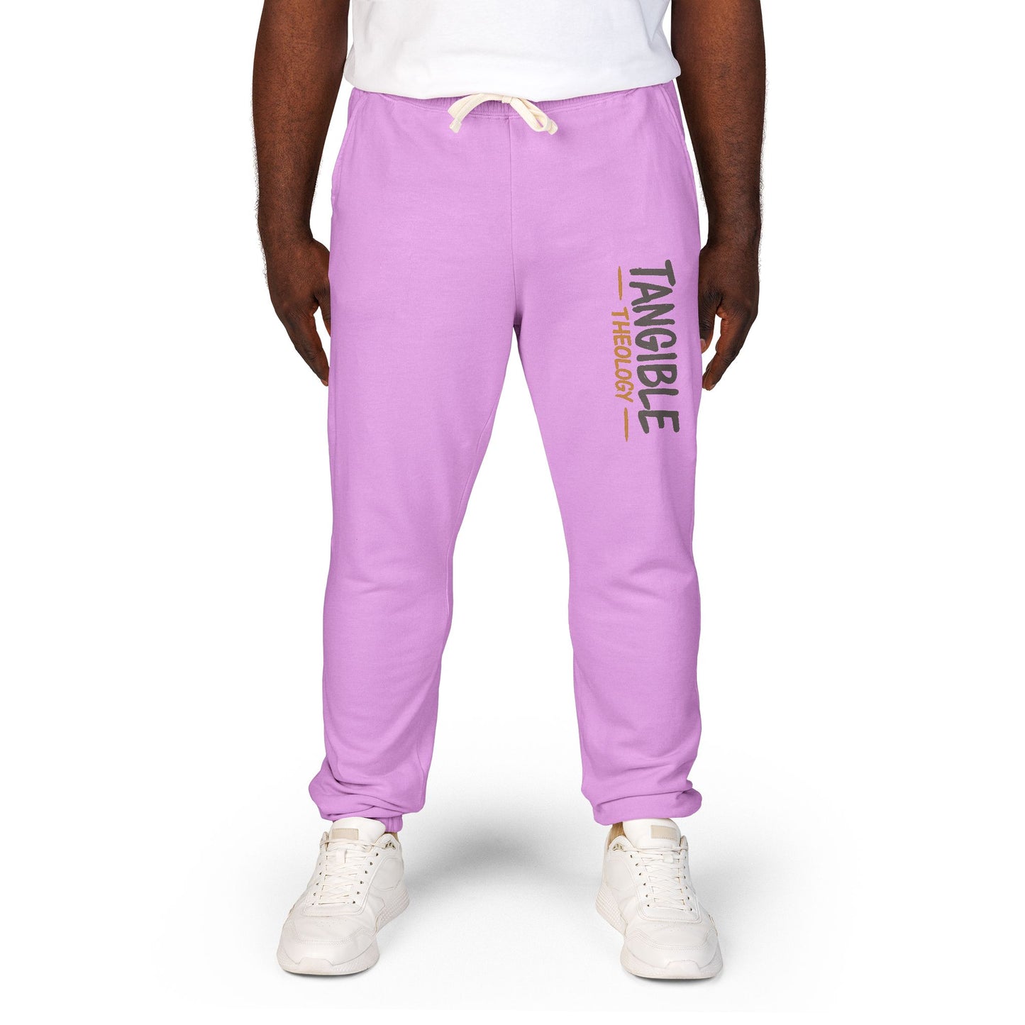 Graphic Sweatpants — "Timberlake" Vertical Logo Fleece Joggers
